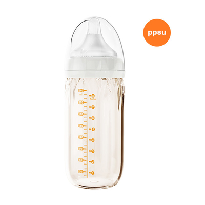 PVC recién nacido de la botella de alimentación del bebé del vidrio PPSU 240mL categoría alimenticia libre