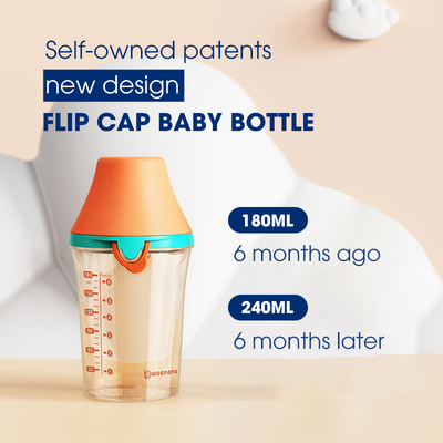 cólico anti LFGB de la entrerrosca del flujo de Flip Cap Baby Bottle Fast del triángulo de 150ml PPSU