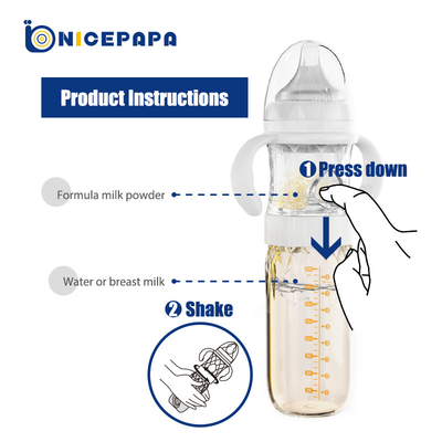 PAPA Anti Colic AGRADABLE flujo medio de cristal 240ML de 8 de la onza botellas de leche para la alimentación del bebé