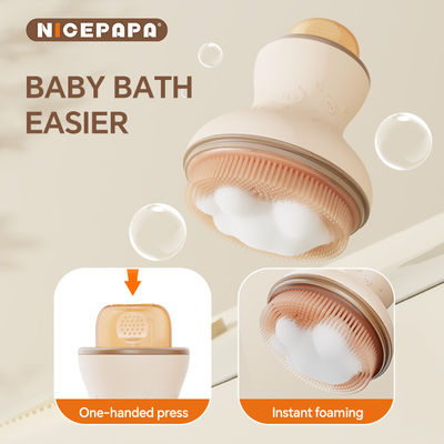 Regalos para bebés Set de baño para el cabello Cuidado del lavado silicona Cepillo Cuidado de las manos con productos y suministros oficiales para bebés accesorios