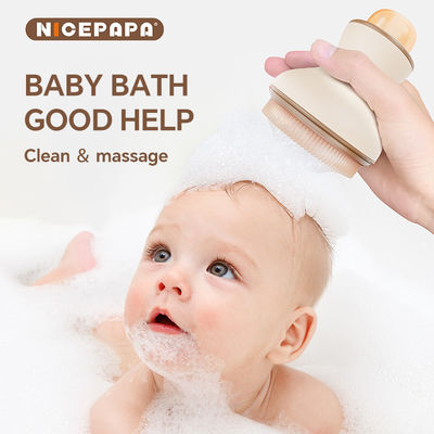 Regalos para bebés Set de baño para el cabello Cuidado del lavado silicona Cepillo Cuidado de las manos con productos y suministros oficiales para bebés accesorios