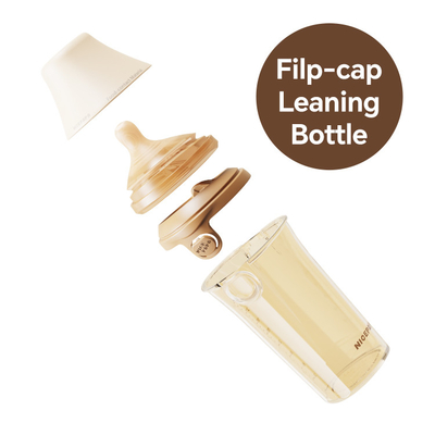 Venta caliente Anti-caída 180ML Flip-cap Leche de bebé botella bebés Productos con pezón de silicona de flujo lento