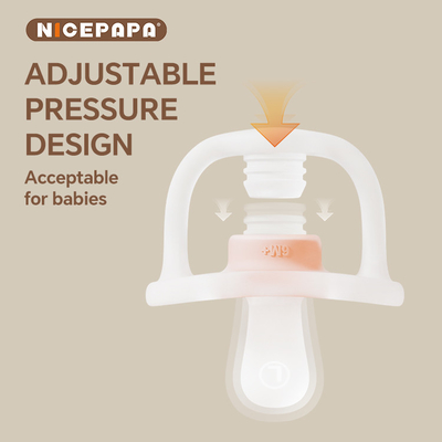 NICEPAPA COMPANION chupete libre de BPA presión de aire autoajuste 6+ meses con caja de almacenamiento de clip de pacificación