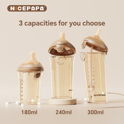 NICEPAPA FLIP-CAP PPSU biberón para bebés Rescate de asfixia Biberon 300ml fórmula para bebés Leche materna producto para bebés