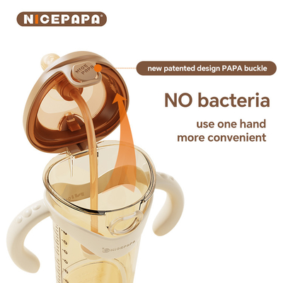 NICEPAPA FLIP-CAP PPSU biberón para bebés Rescate de asfixia Biberon 300ml fórmula para bebés Leche materna producto para bebés